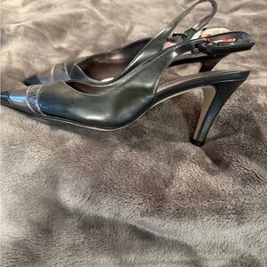 Anne Klein Black Slingback Heels